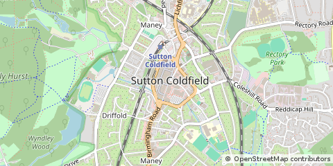 Map of Sutton Coldfield