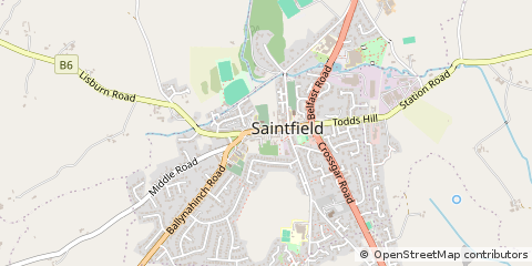 Map of Saintfield, Down