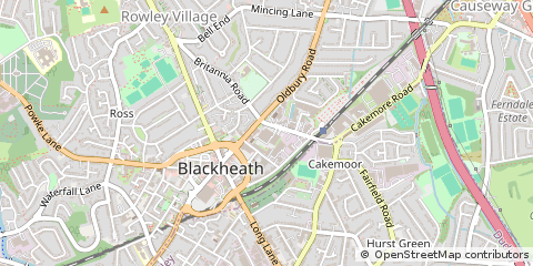 Map of Rowley Regis, West Midlands