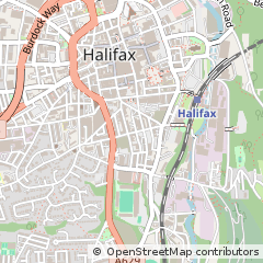 Map of Halifax, West Yorkshire