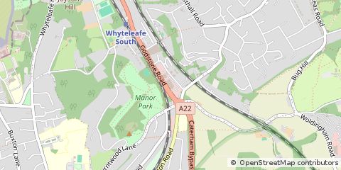 Map of Whyteleafe, Surrey