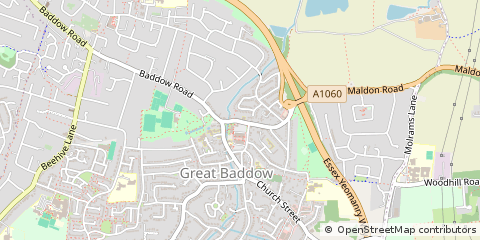 Map of Chelmsford, Essex