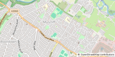 Map of Bournemouth, Dorset