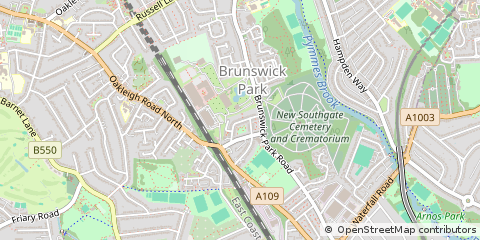 Map of Southgate, London