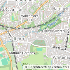 Map of Romsey, Hampshire