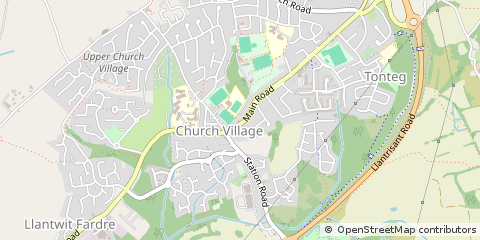 Map of Pontypridd, MID Glamorgan