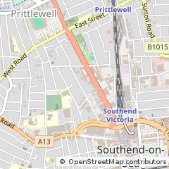 Map of Southend on SEA, Essex