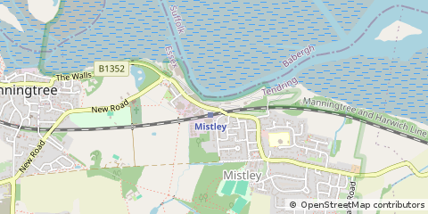 Map of Manningtree, Essex