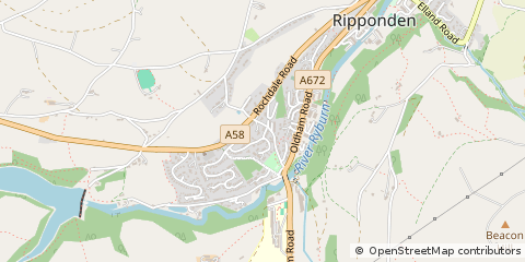 Map of Sowerby Bridge, West Yorkshire