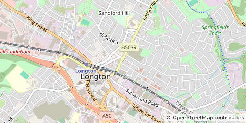 Map of Stoke-on-Trent, Staffordshire