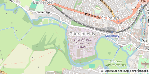 Map of Salisbury, Wiltshire