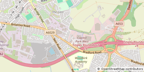 Map of Leeds, West Yorkshire
