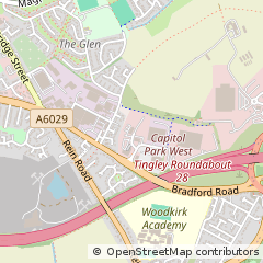 Map of Leeds, West Yorkshire