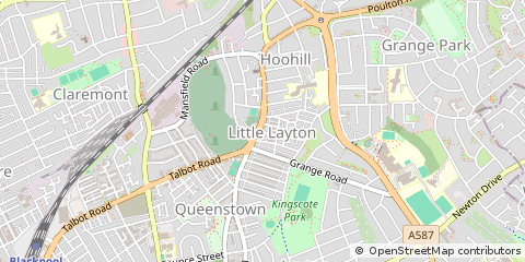 Map of Blackpool, Lancashire