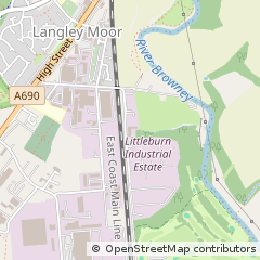 Map of Langley Moor, Durham