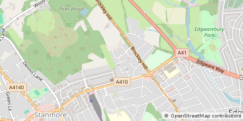 Map of Stanmore, Middlesex