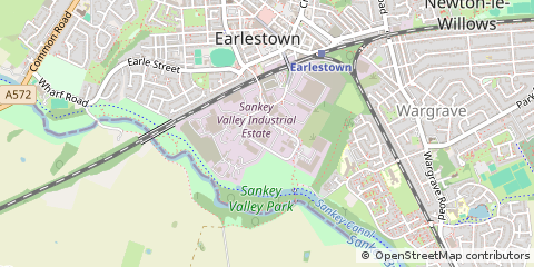 Map of Newton LE Willows, Merseyside