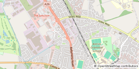 Map of Antrim, Co Antrim
