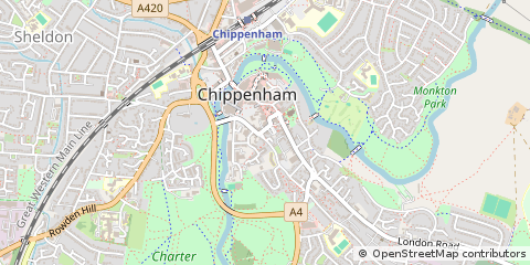 Map of Chippenham, Wiltshire