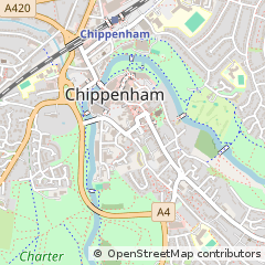 Map of Chippenham, Wiltshire