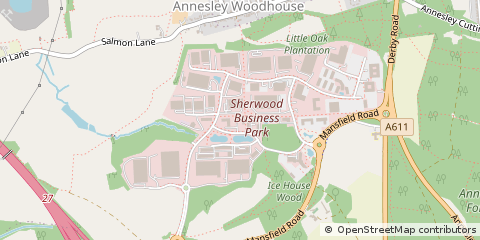 Map of Nottingham,