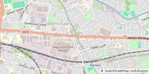 Map of Manchester, Lancashire