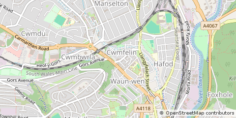 Map of Swansea