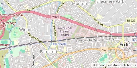 Map of Eccles, Manchester
