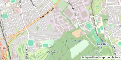 Map of Leeds, West Yorkshire