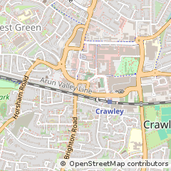 Map of Crawley, West Sussex