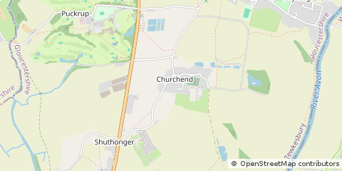Map of Twyning Tewkesbury, Glos