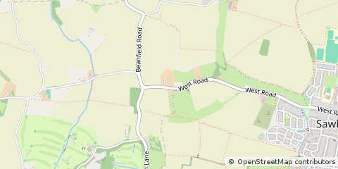 Map of Sawbridgeworth, Hertfordshire