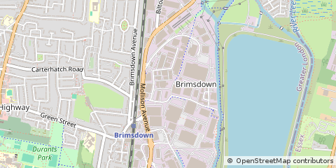 Map of Enfield, Middlesex