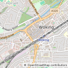 Map of Woking, Surrey