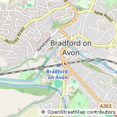 Map of Bradford-on-Avon, Wiltshire