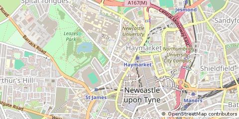 Map of Newcastle Upon Tyne