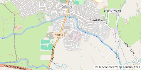 Map of Keighley, West Yorkshire
