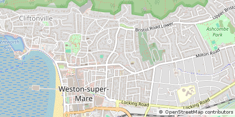 Map of Weston-Super-Mare, Somerset