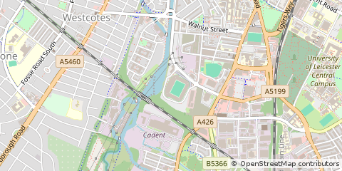 Map of Leicester