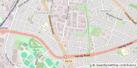 Map of Derby, Derbyshire