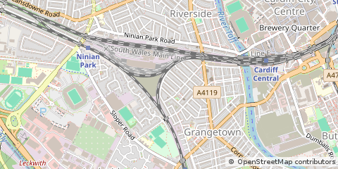 Map of Cardiff