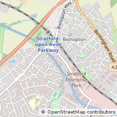 Map of Stratford-Upon-Avon, Warwickshire