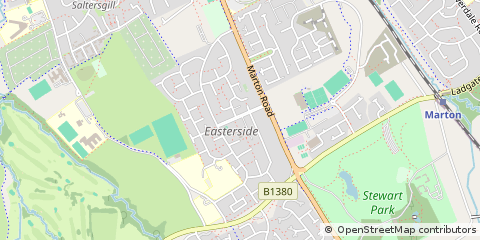 Map of Middlesbrough, Cleveland