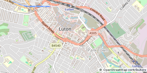 Map of Luton, Bedfordshire