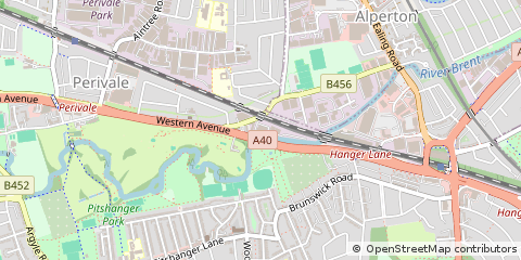 Map of Greenford, Middlesex