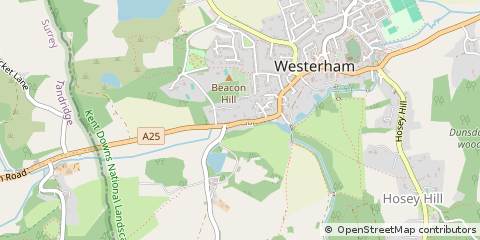 Map of Westerham, Kent