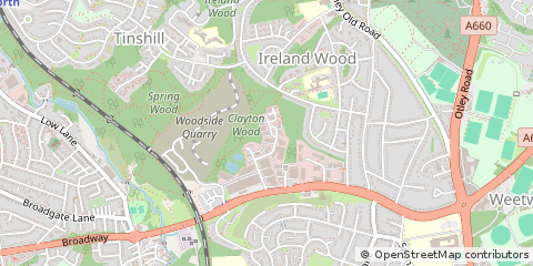 Map of Leeds, West Yorkshire