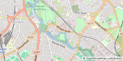 Map of Mitcham, Surrey