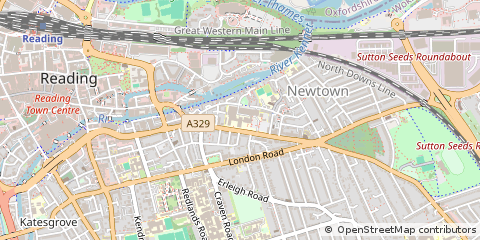 Map of Reading, Berkshire