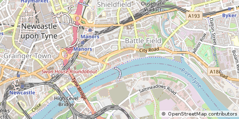 Map of Newcastle Upon Tyne